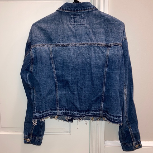 Jean jacket with yellow stripe - Picture 4 of 4